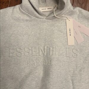 Fear of God Essentials Light Gray Hoodie